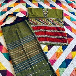 Handmade Couture African‎ Shell Textile Skirt and Top Set